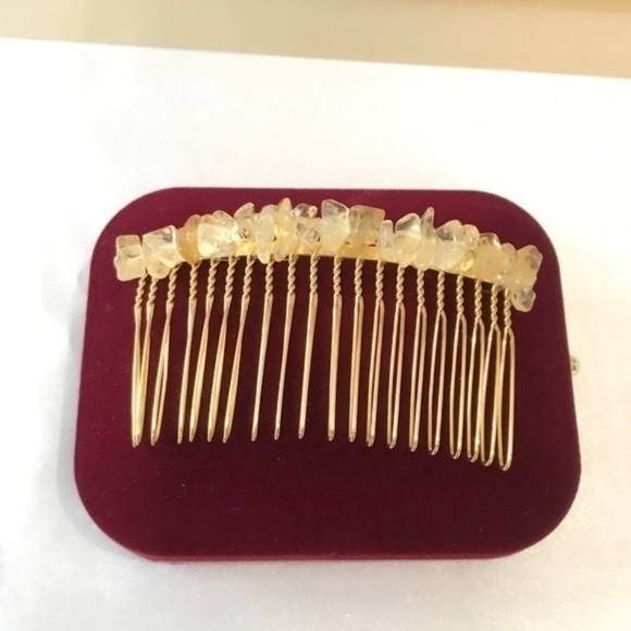 Amethyst/ citrine / strawberry Quartz/ fluoride/ Hair clip Hair comb​ main image 5